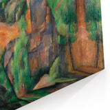 Modern Wall Art: Abstract Landscape with Vibrant Greens and Earthy Tones