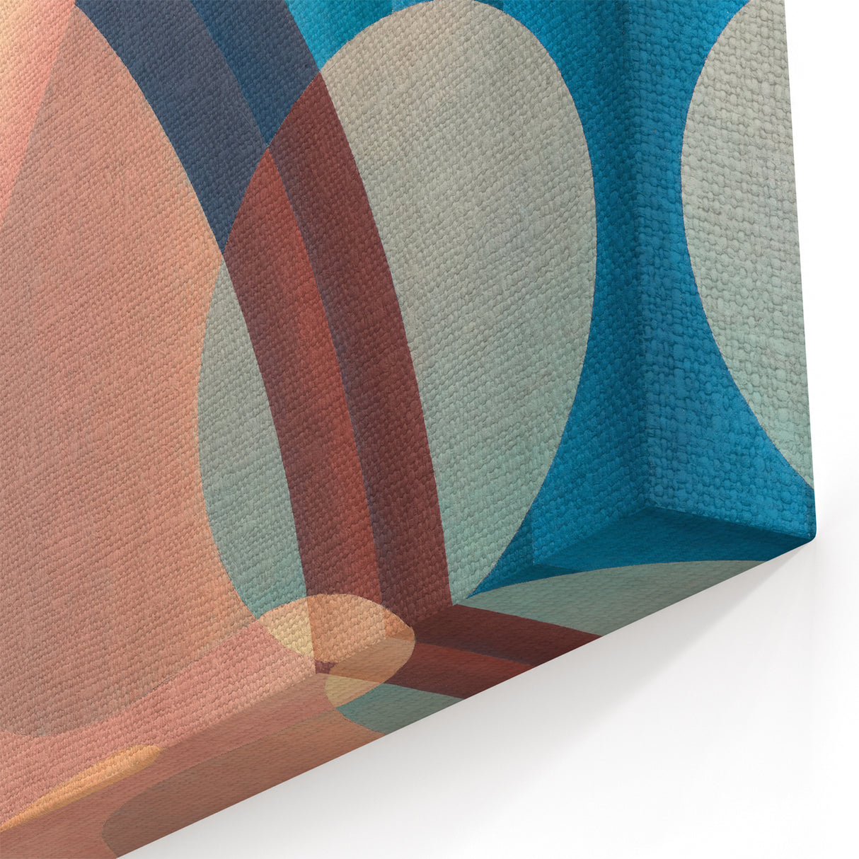 Modern Wall Art: Geometric Abstract in Blue and Pastel Hues