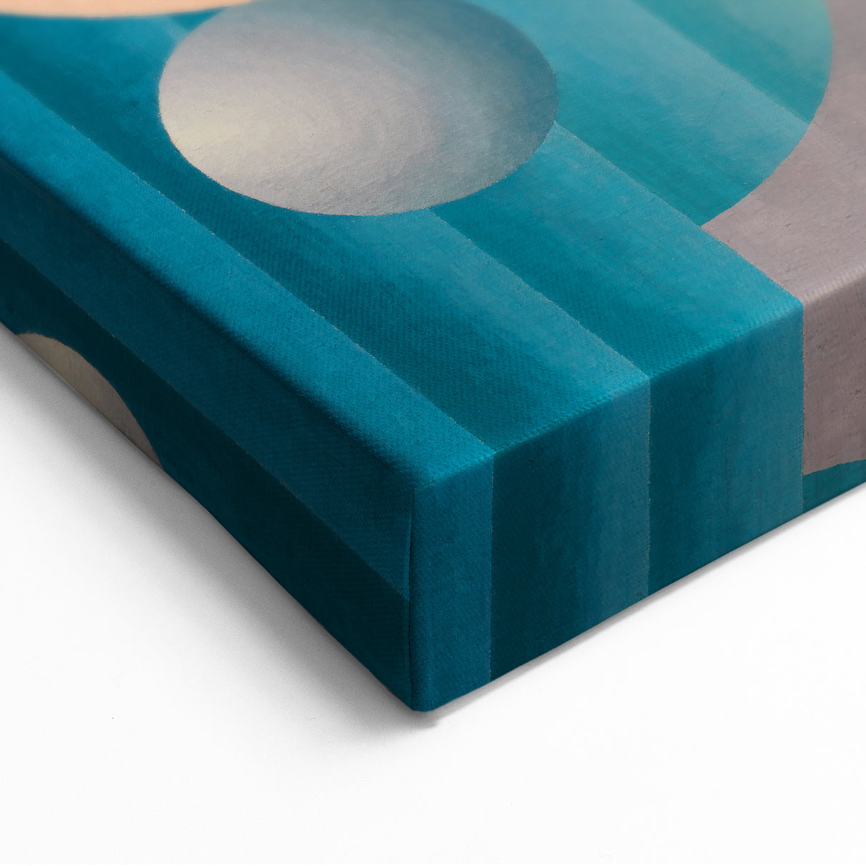 Modern Wall Art: Geometric Abstract in Blue and Pastel Hues