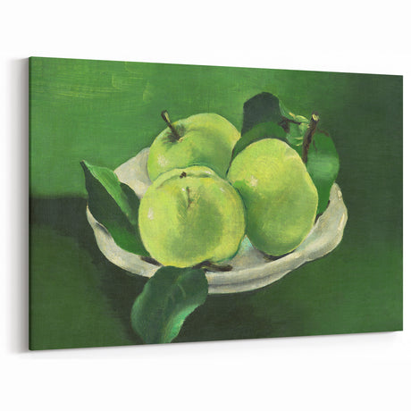 Modern Wall Art: Still Life with Green Apples in a Vibrant Composition