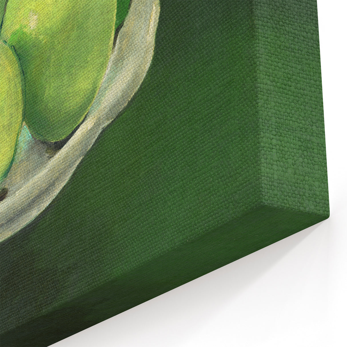 Modern Wall Art: Still Life with Green Apples in a Vibrant Composition