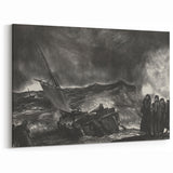 Modern Wall Art: Dramatic Seascape in Black and White by Bellows