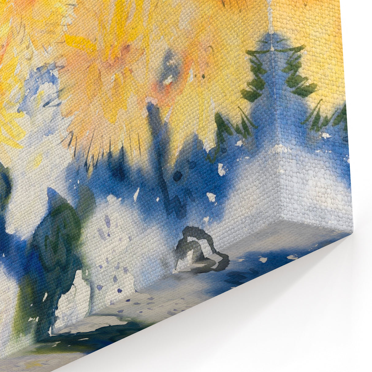 Yellow and Blue Watercolor Flowers - Charles Demuth (1915)