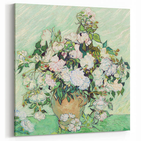 Vincent van Gogh Wall Art - Vase with Roses Canvas Prints