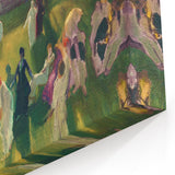 Impressionist Landscape with Tennis Scene - Vibrant Impressionism Wall Art