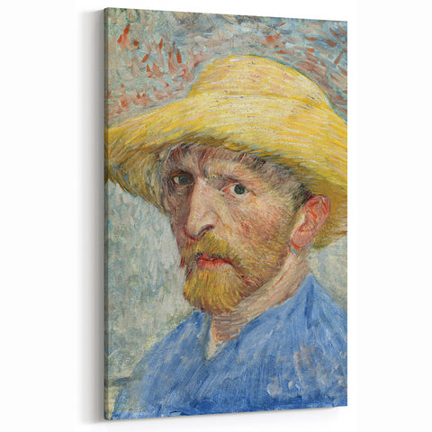 Van Gogh Canvas Prints - Self-Portrait with Straw Hat Artwork