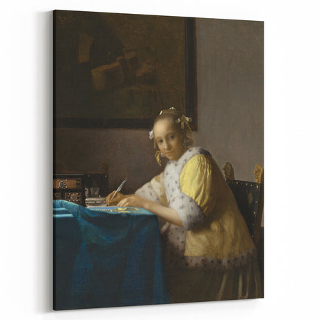Baroque Art - Elegant Lady Writing in Period Rococo Style Wall Art Print