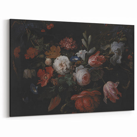 Baroque Art - Opulent Floral Still Life in Rococo Style Wall Art Print