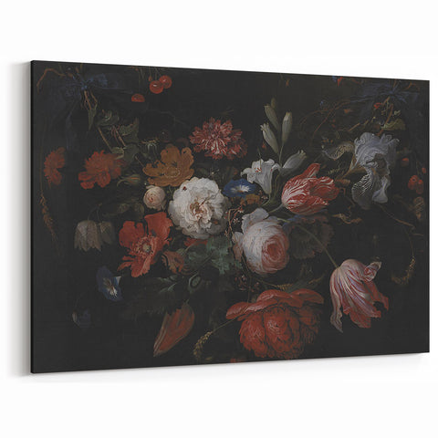 Baroque Art - Opulent Floral Still Life in Rococo Style Wall Art Print