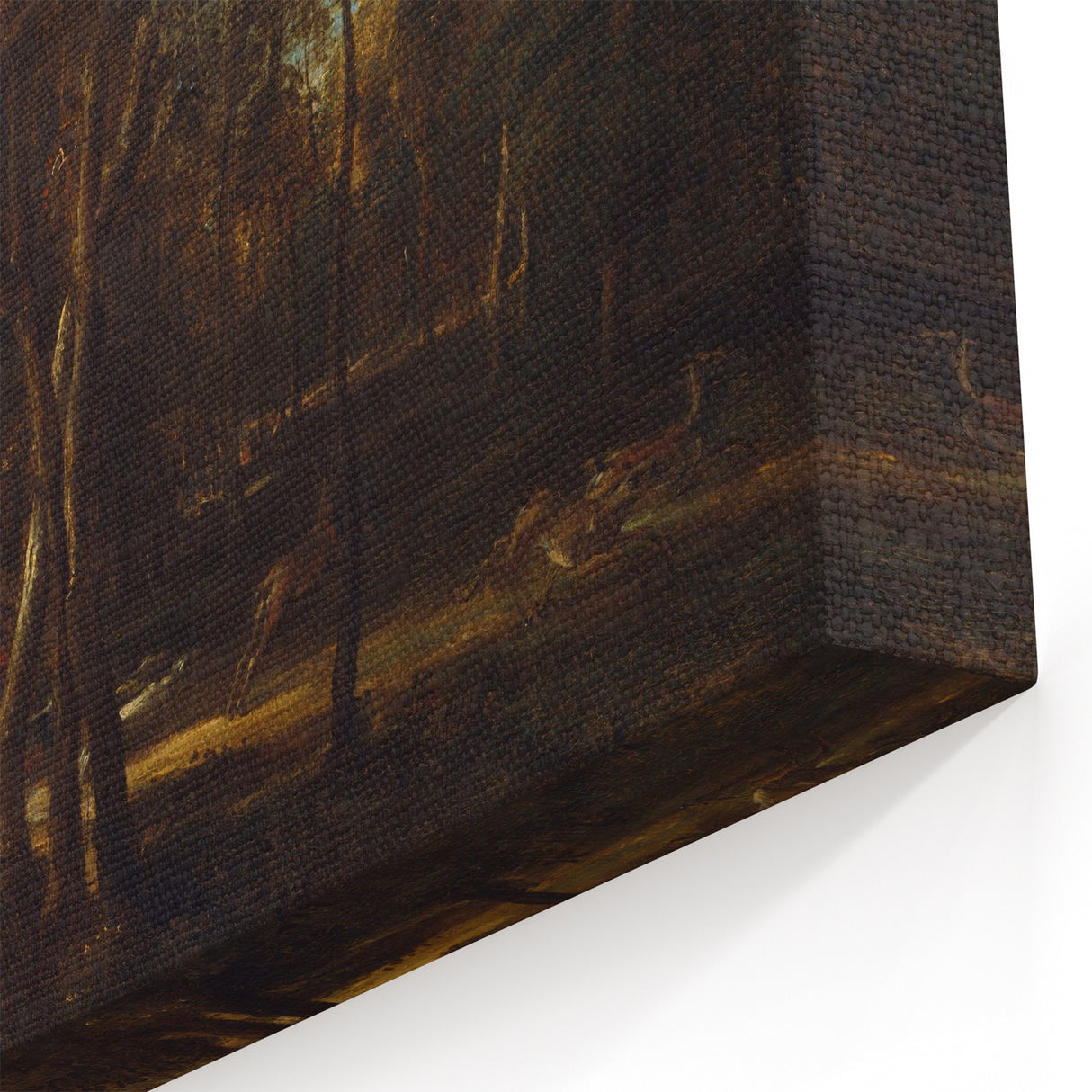 Baroque Art - Enchanting Forest Scene with Rococo Elegance Wall Art