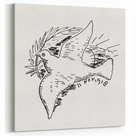 Expressionist Art: Peace Dove with Sunburst
