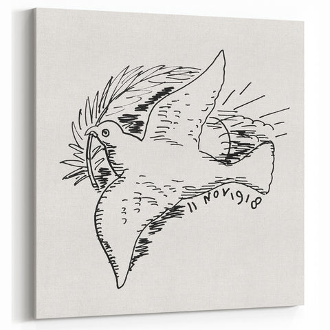 Expressionist Art: Peace Dove with Sunburst