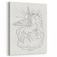 Expressionist Wall Art: Pegasus Flying Through Clouds