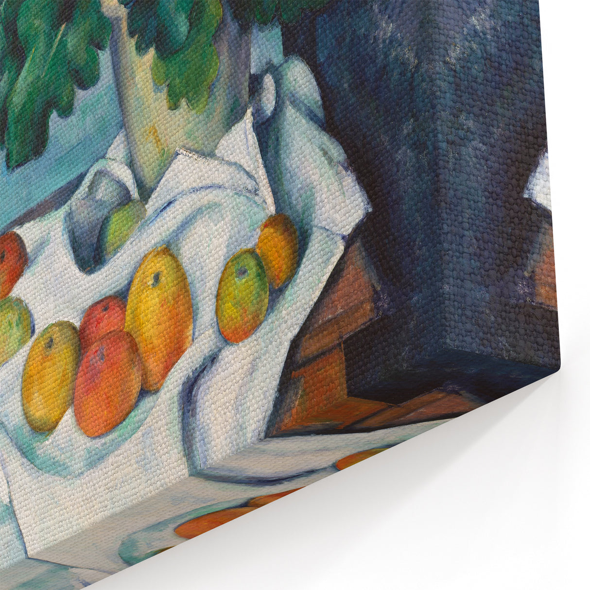 Impressionist Still Life - Flowers and Fruits in Vase Wall Art Print