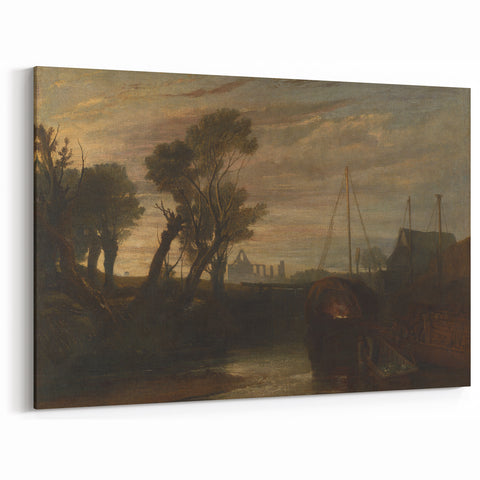 Historical Romanticism Canvas: Newark Abbey at Twilight