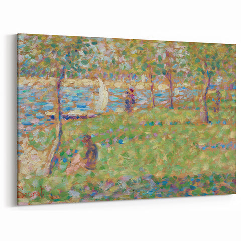 Impressionist Urban Scene - Street and Buildings Wall Art Print