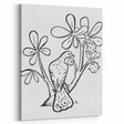 Expressionist Art - Pigeon on Chestnut Tree Abstract Wall Art