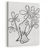 Expressionist Art - Pigeon on Chestnut Tree Abstract Wall Art