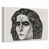 Expressionist Art - Portrait of Jean Jaurès Abstract Wall Art