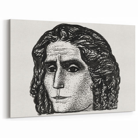 Expressionist Art - Portrait of Jean Jaurès Abstract Wall Art