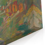 Expressionist Art - Rainbow Over a Village Abstract Landscape Wall Art