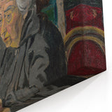 Expressionist Art - Reading Old Lady Abstract Wall Art for Sale