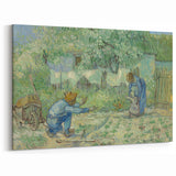 Van Gogh Art Prints - Family Garden Scene Vincent van Gogh Canvas