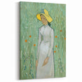Vincent van Gogh Wall Art - Lady in Garden Van Gogh Canvas Prints
