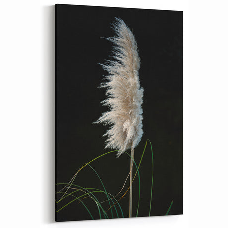 Floral Wall Art - Elegant Botanical Print with Natural Pampas Grass