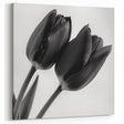 Black and White Tulip Art - Minimalist Floral Wall Decor Print