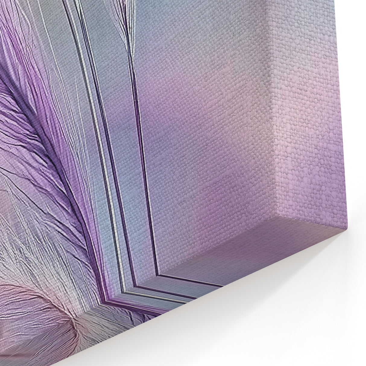 Delicate Lavender Grass Art - Soft Botanical Wall Decor Canvas