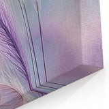 Delicate Lavender Grass Art - Soft Botanical Wall Decor Canvas