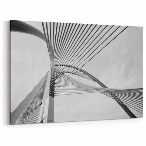Modern Architectural Art - Monochrome Bridge Design Wall Decor