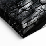 Rustic Watermill Art - Monochrome Historic Landscape Wall Decor