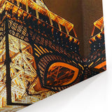 Eiffel Tower Night Art - Illuminated Paris Architectural Wall Decor