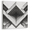 Abstract Concrete Geometry Art - Monochrome Architectural Wall Decor