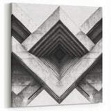 Abstract Concrete Geometry Art - Monochrome Architectural Wall Decor