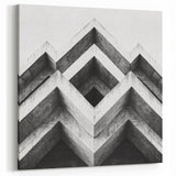 Abstract Concrete Geometry - Monochrome Architectural Wall Art