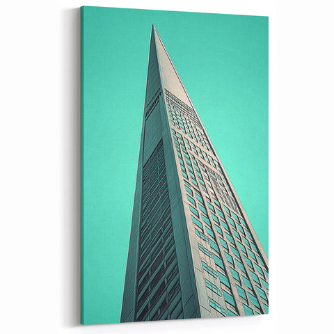 Modern Skyscraper Art - Vibrant Geometric Architectural Wall Decor