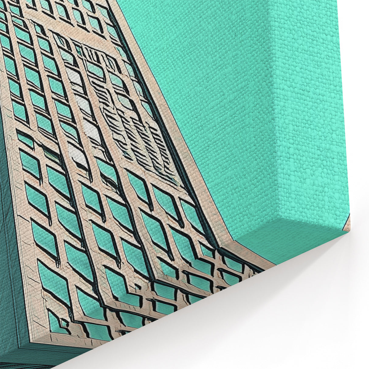 Modern Skyscraper Art - Vibrant Geometric Architectural Wall Decor