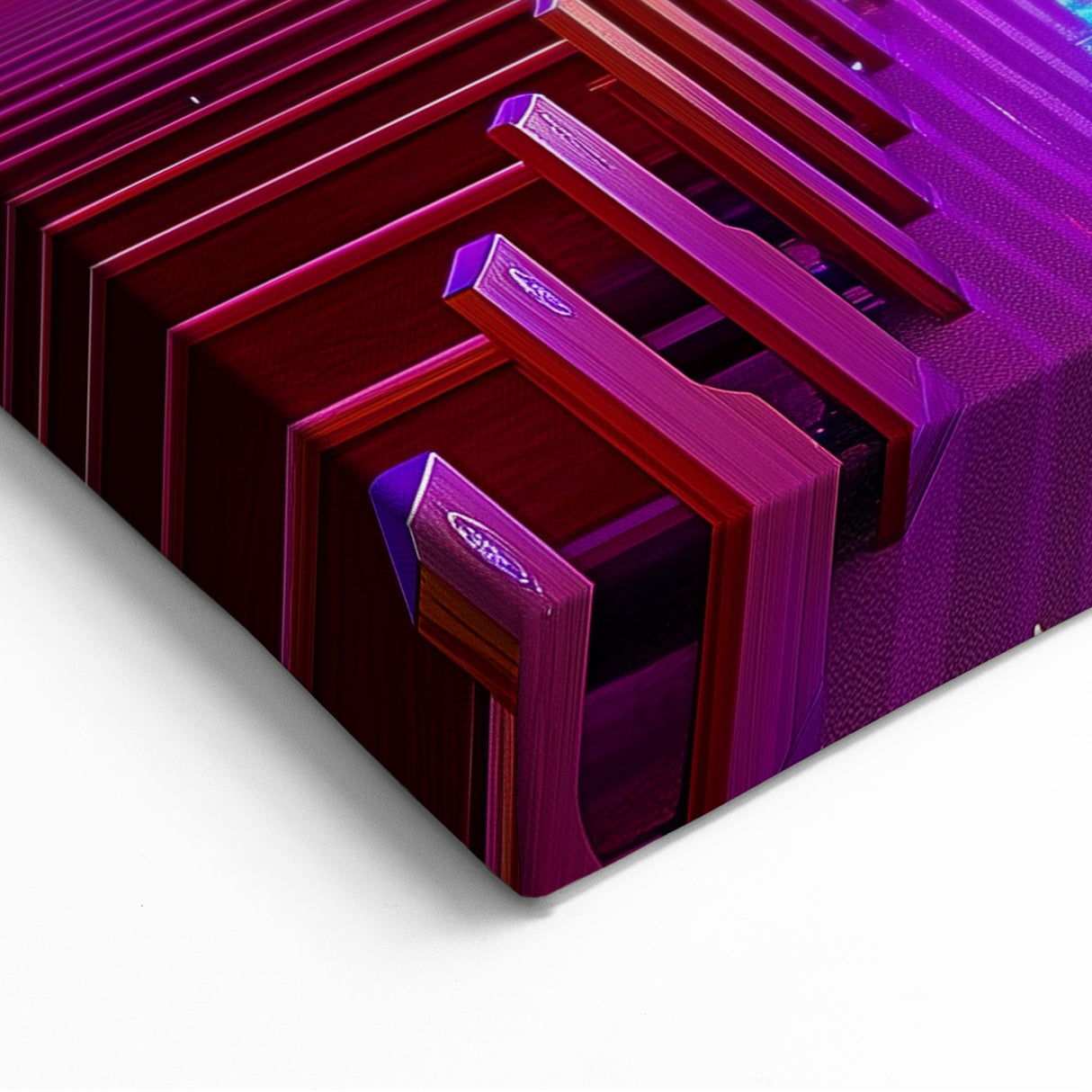 Vibrant Cathedral Interior - Illuminated Architectural Wall Art