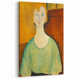 Modern Wall Art: Girl in Green Blouse - Contemporary Art Print