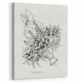 Modern Wall Art: Basket of Flowers - Minimalist Monochrome Print