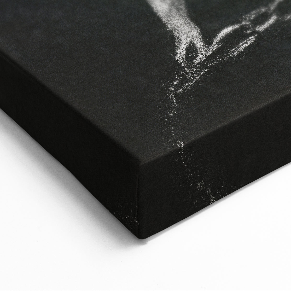 Modern Wall Art: Angel with Chain - Dramatic Monochrome Artwork