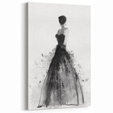 Modern Figurative Abstract Art - Elegant Black Dress