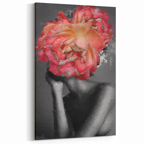 Contemporary Figurative Wall Art - Woman in Black Hat