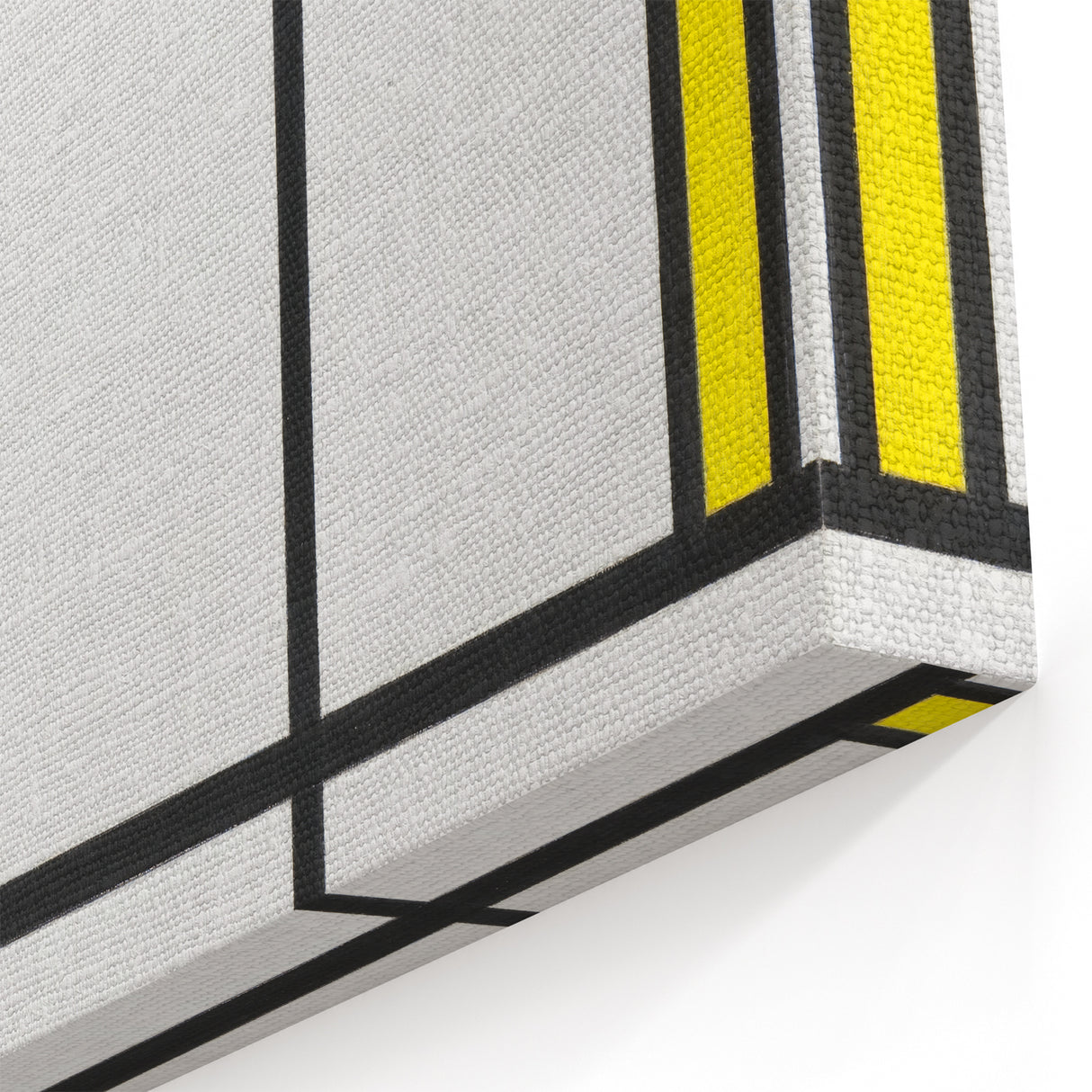 Modern Wall Art: Composition in White, Red, Yellow - Abstract Minimalist