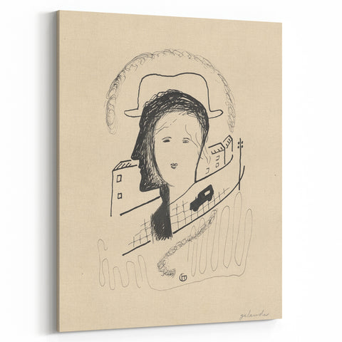 Modern Wall Art: Couple - Minimalist Abstract Line Drawing Print