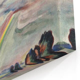 Modern Wall Art: The Rainbow - Vibrant Landscape Watercolor Print