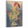 Modern Wall Art: Red Flowers - Vibrant Abstract Floral Watercolor